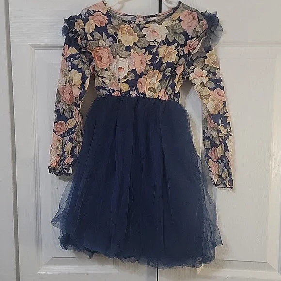 Girls Floral Dress size 6 euc - Picture 1 of 10